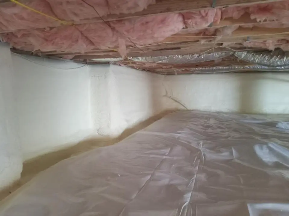 Crawl space encapsulation with closed-cell spray foam for Roof Waterproofing in Pendleton